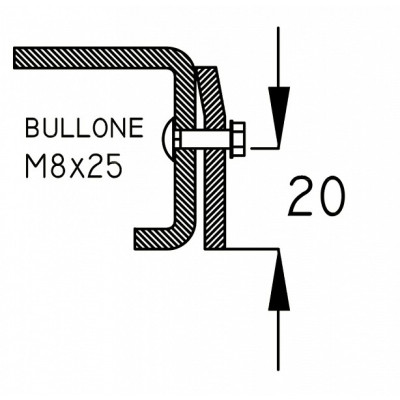 HOOK CLAMP INOX FOR FOLDED SHEET