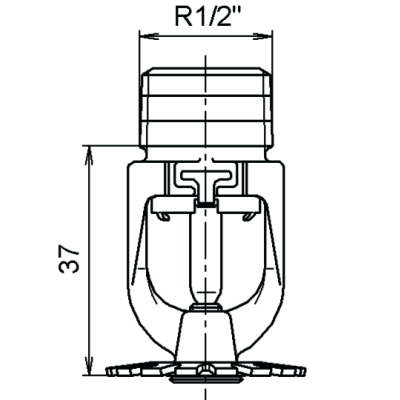 SPRINKLER PENDENT - QUICK RESPONSE - RTI > 50